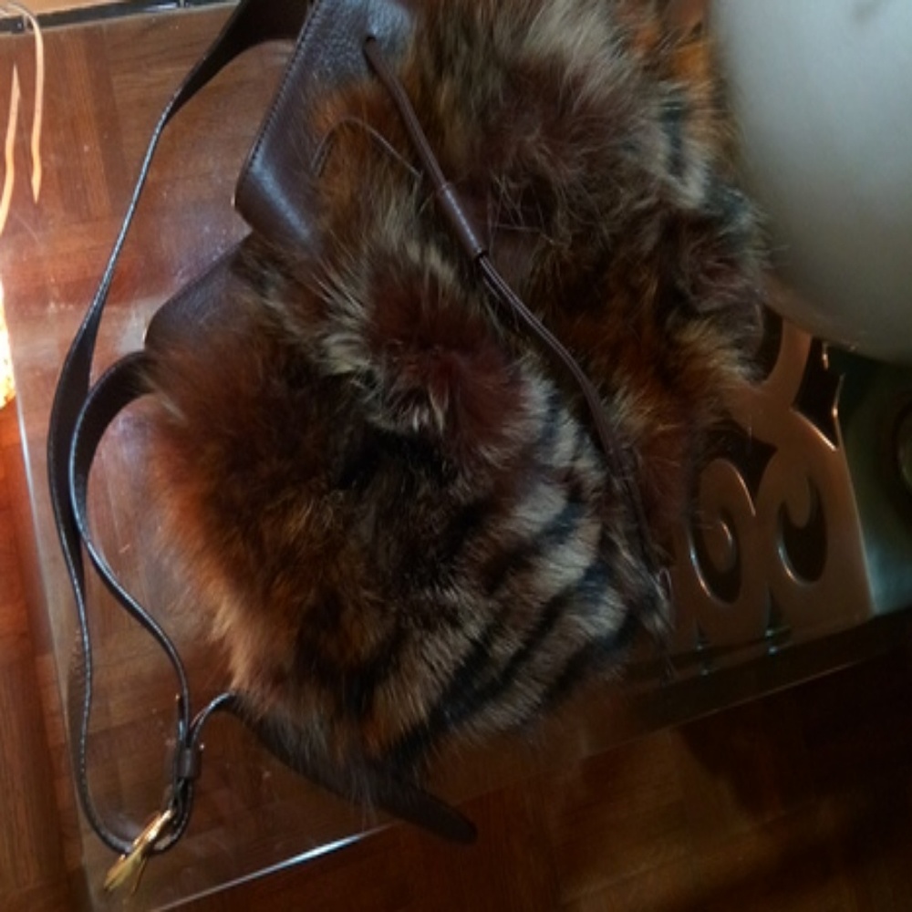 Paola  by PDL 🦊 fur & leather shoulder bag